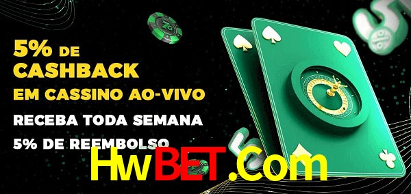 Promoções do cassino ao Vivo Hwbet.Com
